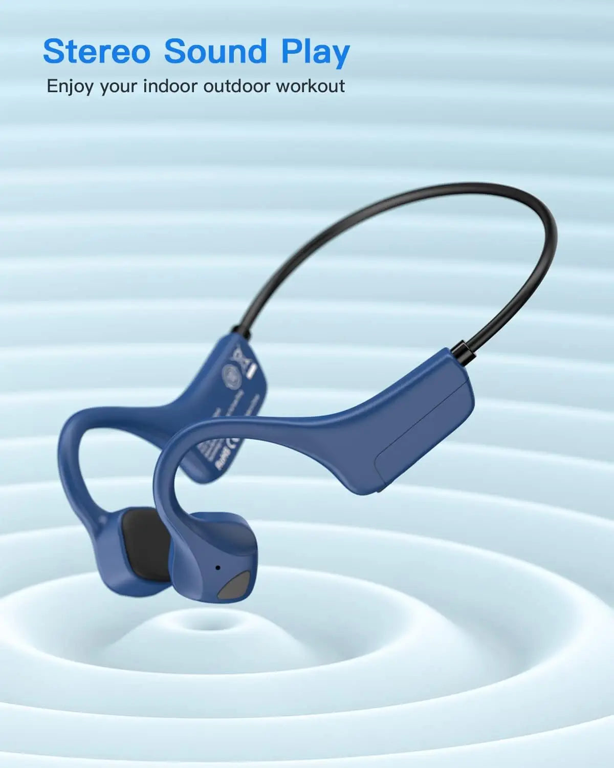 Customized Blue IPX4 V5.0 PC 8 Hour Wireless Ear Clip AI Earphones  Headphones Headset for Waterproof  Special