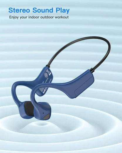 Customized Blue IPX4 V5.0 PC 8 Hour Wireless Ear Clip AI Earphones  Headphones Headset for Waterproof  Special