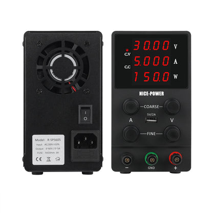 NICE-POWER SPS305 12V 24V Adjustable DC Power Supply 30V 5A Workbench Maintenance Desktop Switching Power Supply