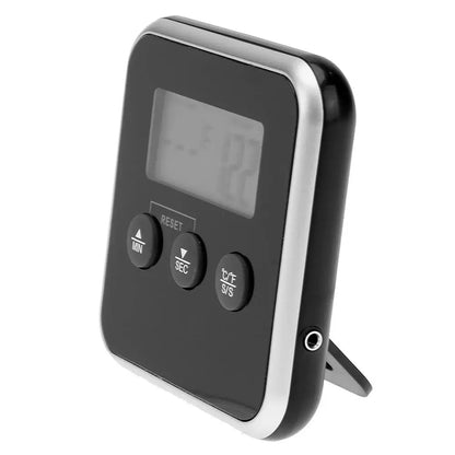 Electronic Digital LCD Food Thermometer Probe BBQ Meat Water Oil Cooking Temperature for Kitchen Cooking Alarm Cooking Timer