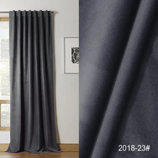 High Shading Velvet Blackout Curtain For Bedroom Insulating Modern Style Windows Living Room Curtain Home Decoration Custom Made