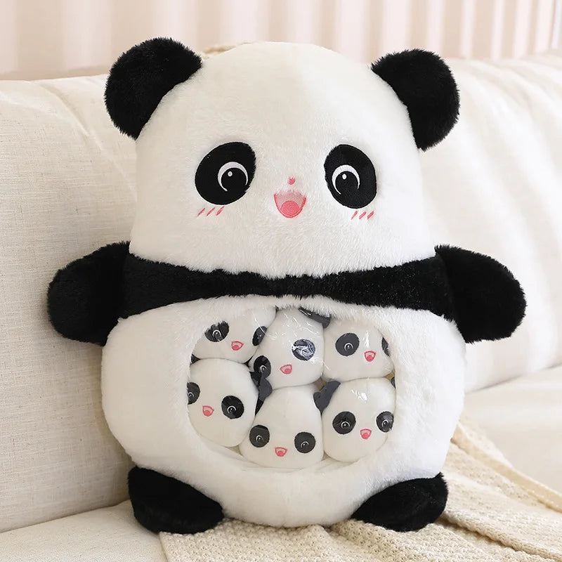 Cute Animal With Little Baby Small Toys Snacks Throw Pillow Rabbit Dinosaur Bear Stuffed Cushion Koala Plushies