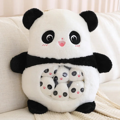 Cute Animal With Little Baby Small Toys Snacks Throw Pillow Rabbit Dinosaur Bear Stuffed Cushion Koala Plushies