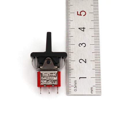 5Pcs SH T80-R Series R8016A-P14 3Pin Momentary MOM-OFF-MOM Self-Return SPDT Mini Rocker and Paddle Switch