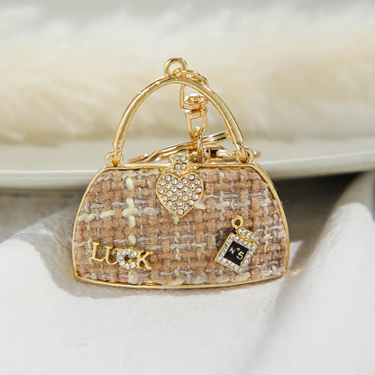 Fashion Luxury Bag Accessory Purse Bag Charm Bling Rhinestone  Car Key Chain Handbag Crystal Keyring Designer Keychains