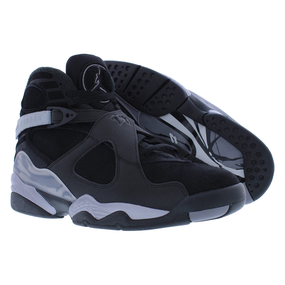 For for Air for 8 Retro Winterized Mens Shoes Model MSS-FD1334001 Color Black/Gunsmoke/Metallic Silver 100% Authentic