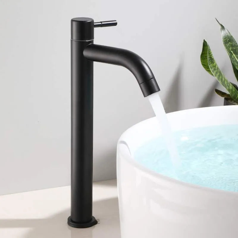 Stainless Steel 304 Basin Faucet Single Cold Water Faucet Tap Single Handle Bathroom Wash Basin Faucet