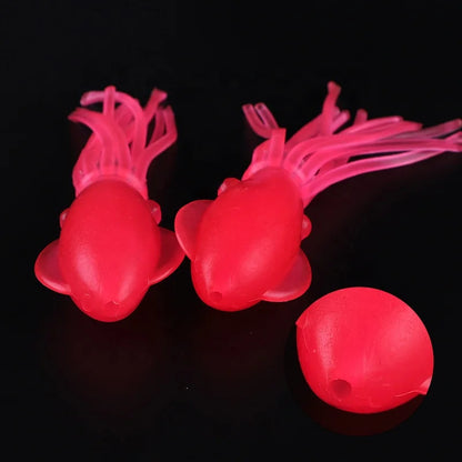 China Fishing Lure Supplier 3in 7.5cm 3g Trolling Squid Fishing Lure Solid Rubber Troll Squid Lure Luminous