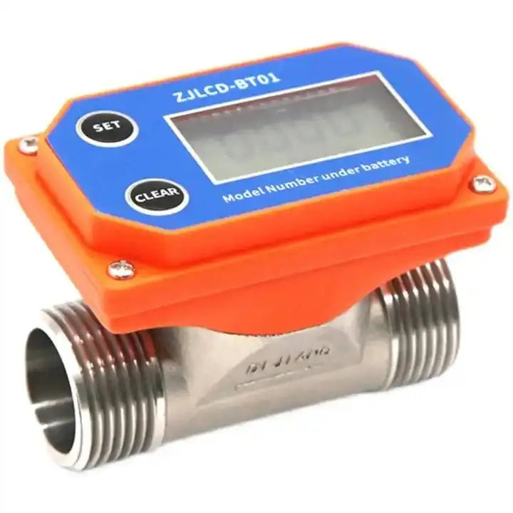 2" Dry Battery Stainless Steel Electronic Digital Display Flowmeter DN50 Water Flow Sensor for Farm/Garden Irrigation by PDG ibma