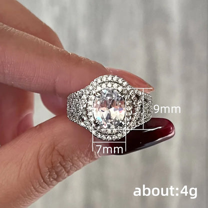F1405 Women's Engagement Ring Emerald Cut Cubic Zirconia Pave Setting Lab Created Fashion Rings
