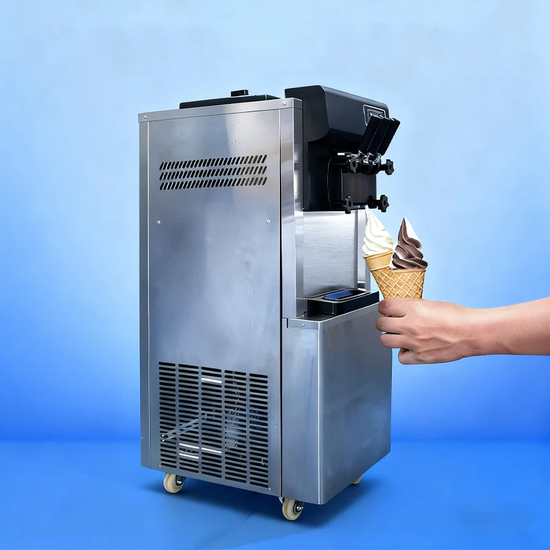 Commercial Soft Serve Ice Cream Machine Ice Cream Maker Full Stainless Steel Extended Evaporator 120KG Hot Sale Factory Supply