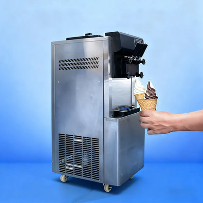 Commercial Soft Serve Ice Cream Machine Ice Cream Maker Full Stainless Steel Extended Evaporator 120KG Hot Sale Factory Supply