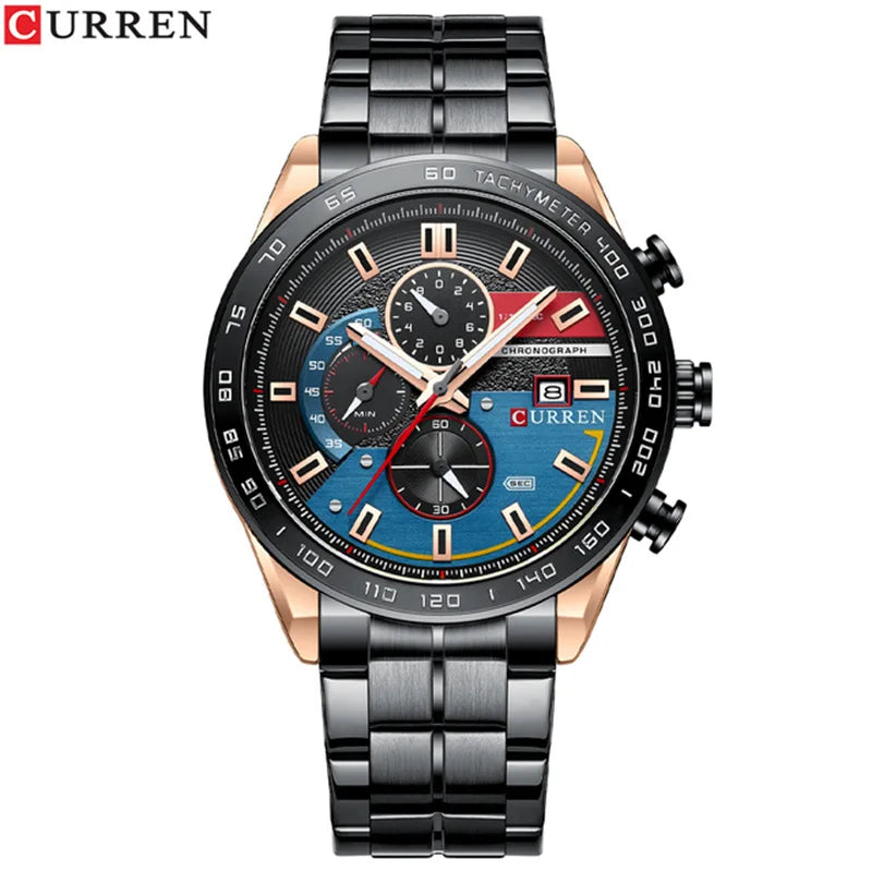 Montre Homme Curren 8410 Original Brand Fashion Men Wrist Quartz Watches Luxury Chronograph Watch