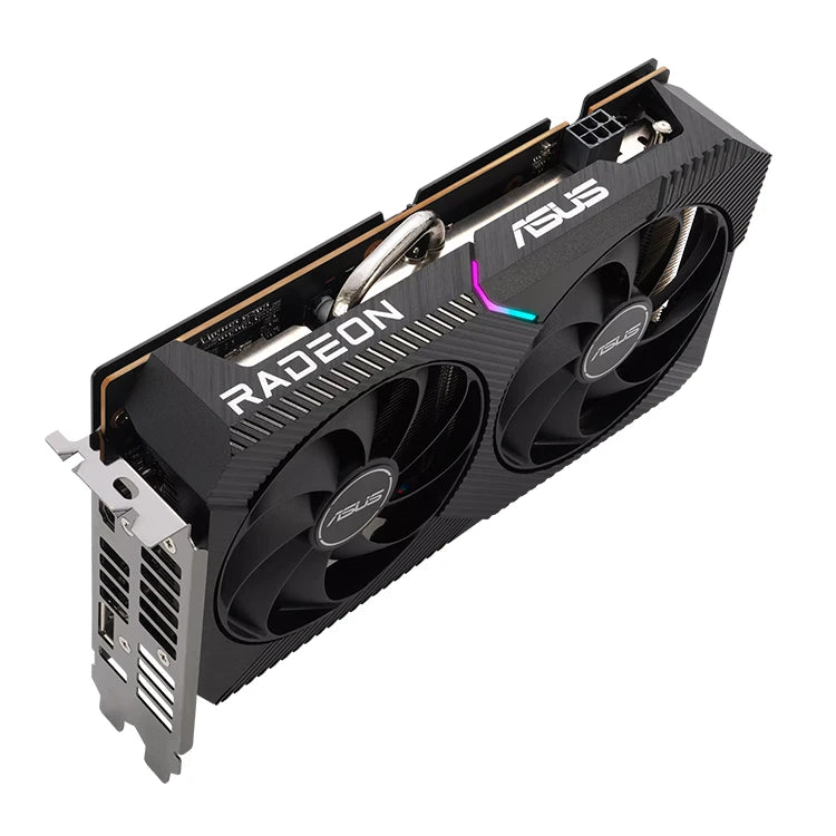 ASUS AMD Dual Radeon RX 6500 XT OC Edition 4G Graphics Card with 64 Bit PCI Express 4.0 4GB GDDR6 Memory Video Card