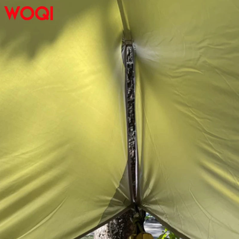 WOQI Large 3m Camping Tarp Multi-Function Hammock Rainfly Hot Selling 3-4 Person Tent with Pole Accessory