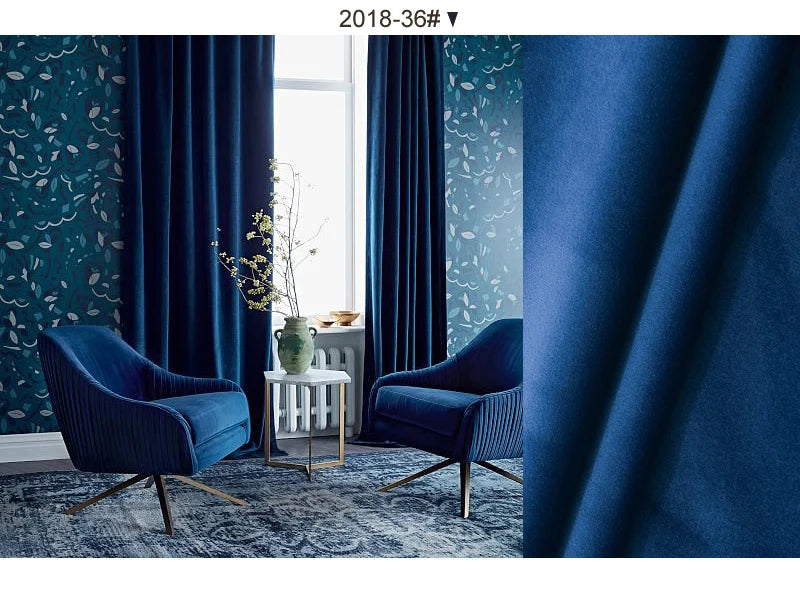 High Shading Velvet Blackout Curtain For Bedroom Insulating Modern Style Windows Living Room Curtain Home Decoration Custom Made