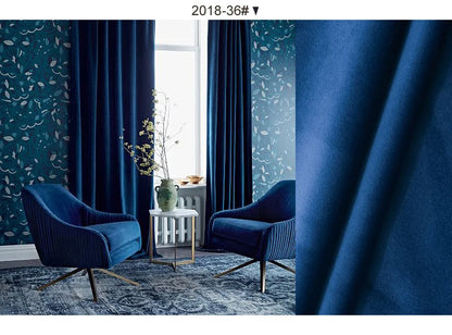 High Shading Velvet Blackout Curtain For Bedroom Insulating Modern Style Windows Living Room Curtain Home Decoration Custom Made