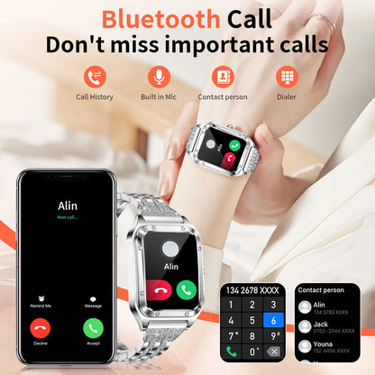 LIGE BW0544 Smart Watch for Women Make Answer Call Fitness Tracker Heart Rate SpO2 Monitor Smartwatch for Android Phones iPhone