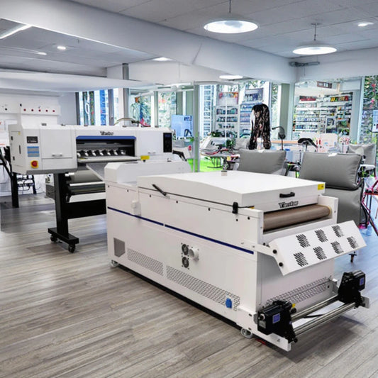 2024 White Toner DTF T Shirt Printer I3200 I1600 Craft Express Shaker Dryer 3 Heads 24'' Fluorescent 60cm New Condition 1 Year by PDG ibma