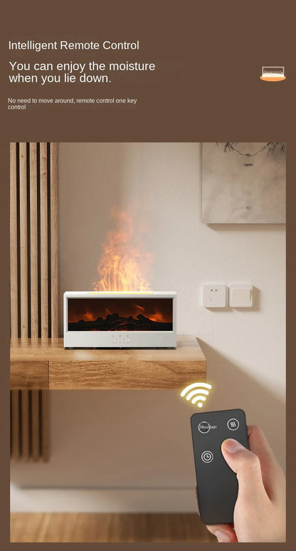 New Retro 3D Simulation Electric Desktop Humidifier Aromatherapy Remote Control Home Plastic Power Source Fireplace Household
