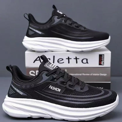 Neutral 2025 New Summer Mesh Breathable Ultra Light Shock Absorbing EVA Outsole Running Men's Student Solid Color Offset Printed
