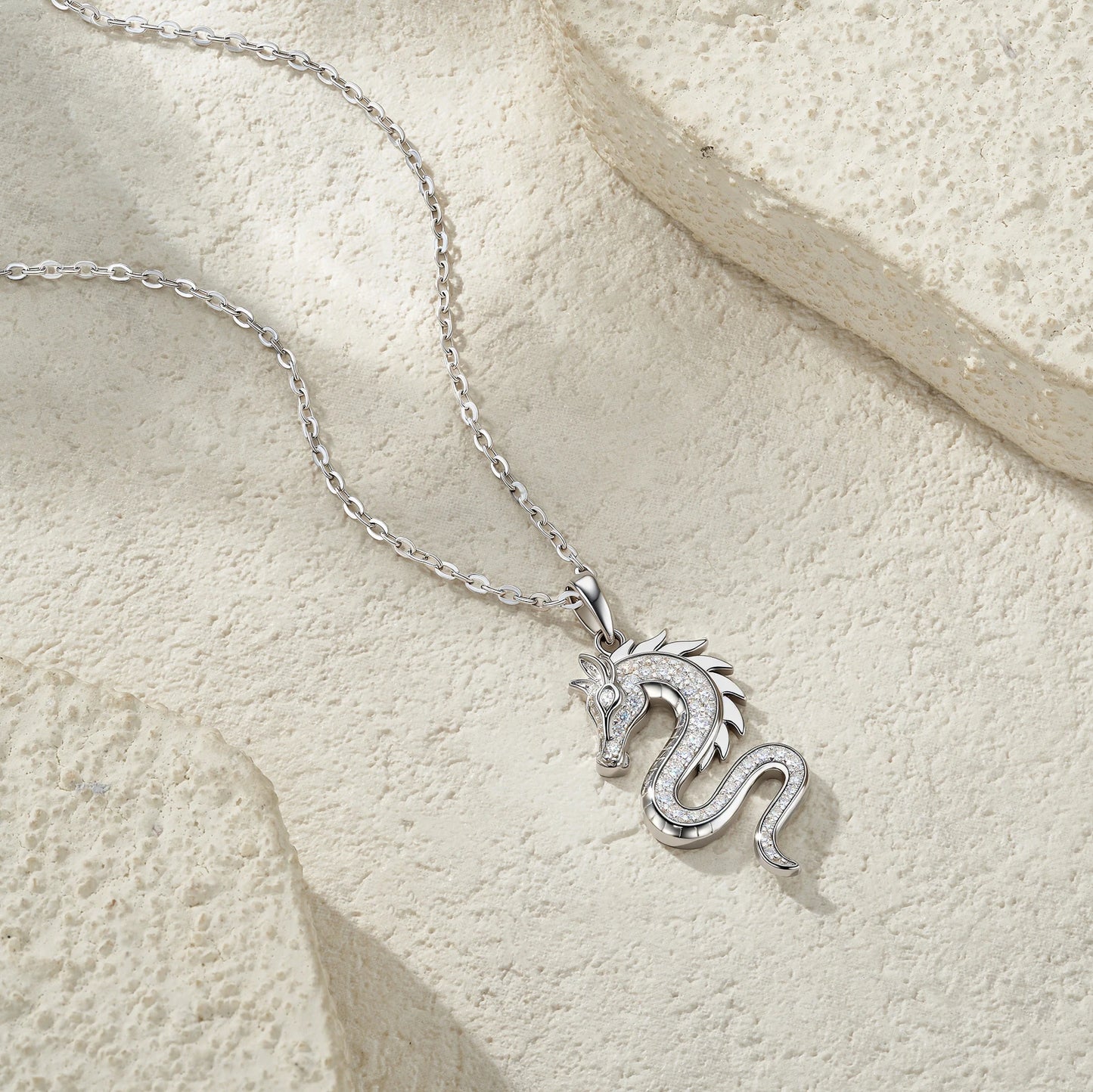 Custom Year of the Horse VVS Moissanite Pendant Necklace 925 Silver Platinum Plated Luxury Fine Jewelry Necklace for Women