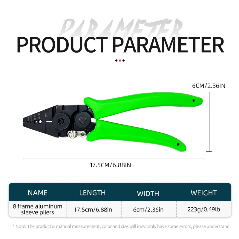 Fishing Crimping Tool Hand Fishing Crimping Pliers Crimper Tools Wire Cutters Crimpers Sleeves Fishing Gear Tackle