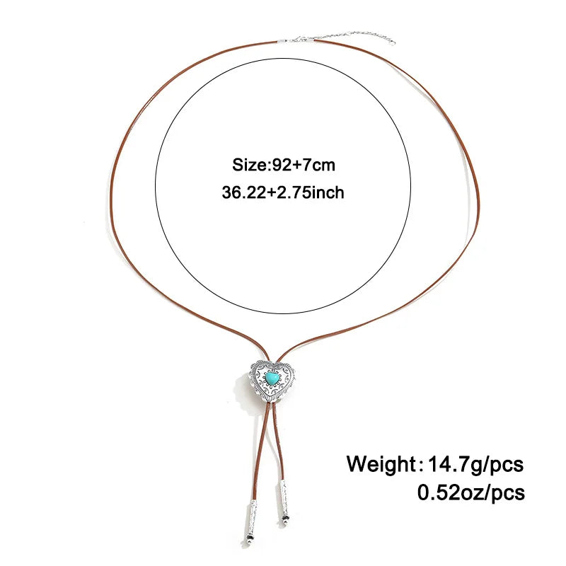 FCJ European and American Retro Style Turquoise Cross Necklace Fashion Pendants & Charms