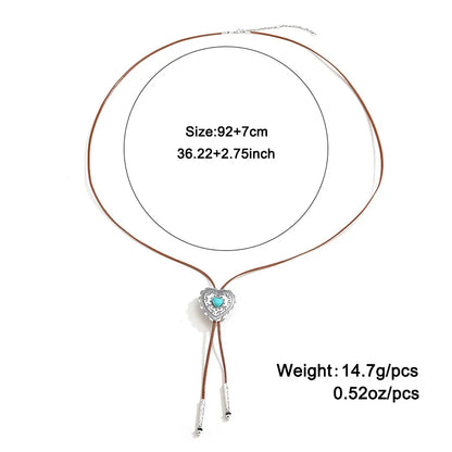 FCJ European and American Retro Style Turquoise Cross Necklace Fashion Pendants & Charms