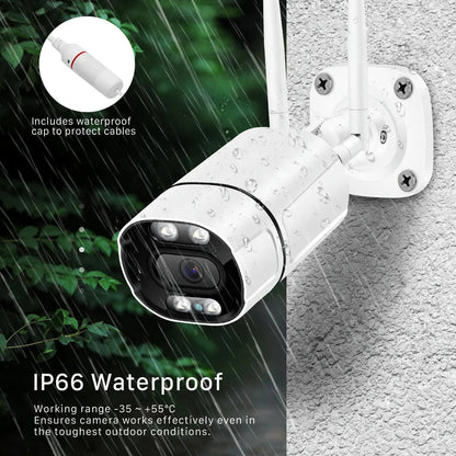 BESDER Super HD 5MP Outdoor CCTV IP Home Surveillance Camera Wireless IP66 Waterproof Metal Body Wifi IP Security Camera