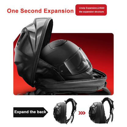 Black Knight Led Iron Man Biker Backpack 2025 New Luminous Led Waterproof Motorcycle Riding Helmet Bag Backpack Custom Factory