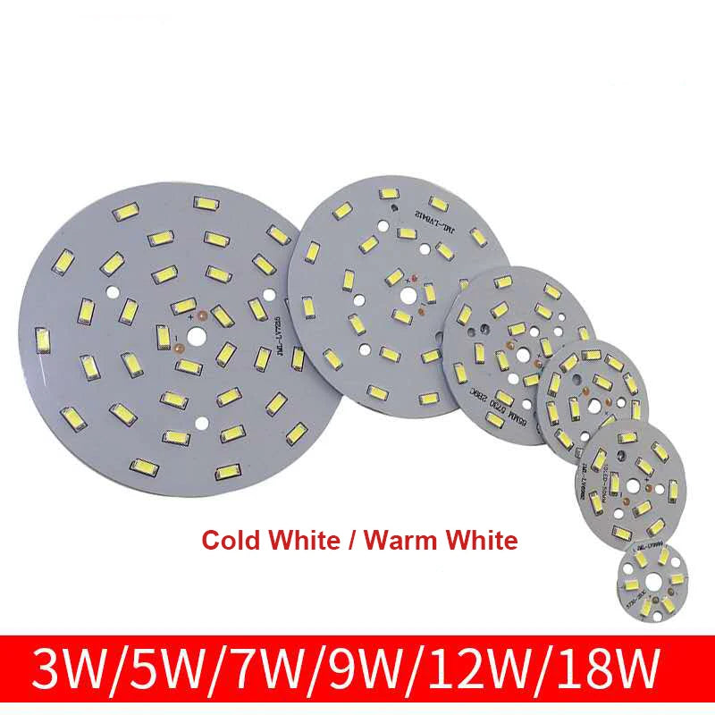 High Brightness LED 5730SMD Lamp Bead Light Board Bulb Round Transformation Light Source 3-18W 32-100MM Tile Wick Modified bulb