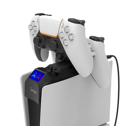 New products  slim console joystick charging dual dock charger play station 5 gamepad dual dock charger with LED light