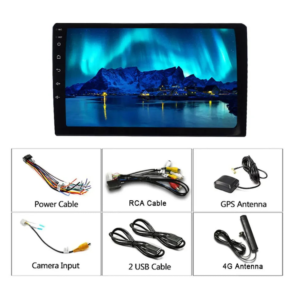 TS18 OLED 2DIN Android 11 GPS Car for Player 8-Core 8+128GB IPS 360 Camera Universal CarPlay Video Autoradio 10.25 Inch Head