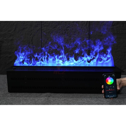 Wholesale 1m Automatic 3D LED Flame Decor Water Vapor Fireplace Insert Customizable Modern Stainless Steel Dual WIFI Living Room