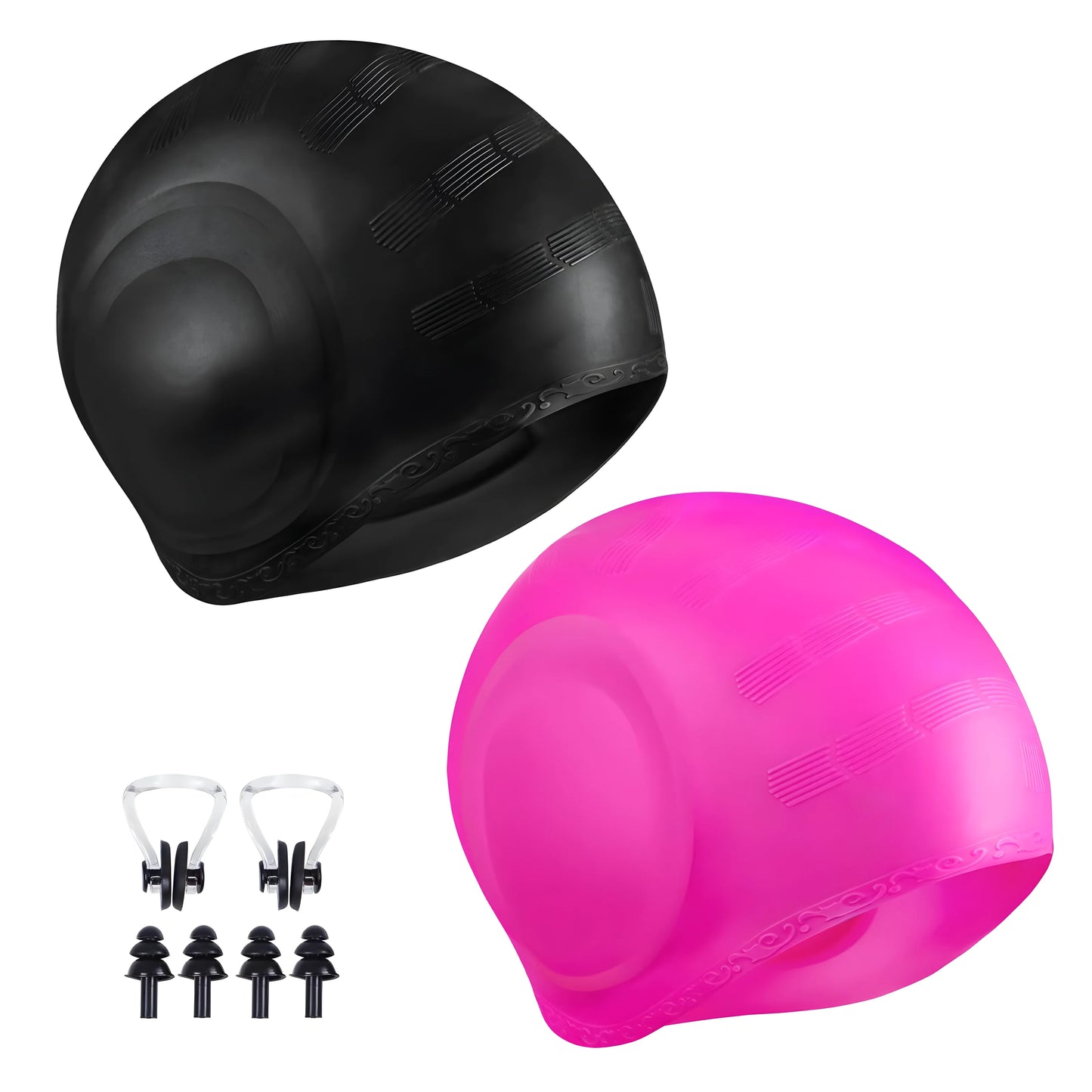 Custom Logo Printed Silicone Swim Cap with Ear Protection Eco-Friendly Unisex Design for Swimmers