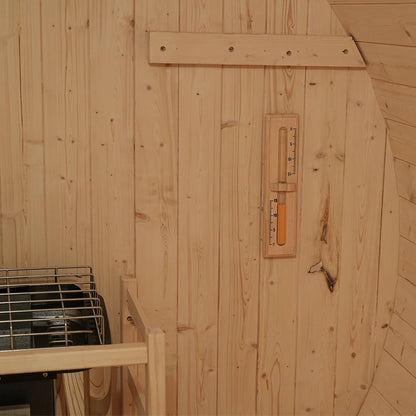 Luxury 8ft Barrel Sauna - Premium Canadian White Pine - Your Backyard Spa Retreat (10% OFF, Ready to Ship)