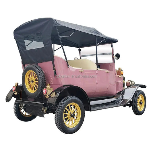 2025 Factory Sell 5 Seats CE Certification Electric Passenger Car Classic Vintage Car Style for Hotel Golf Club and Resort