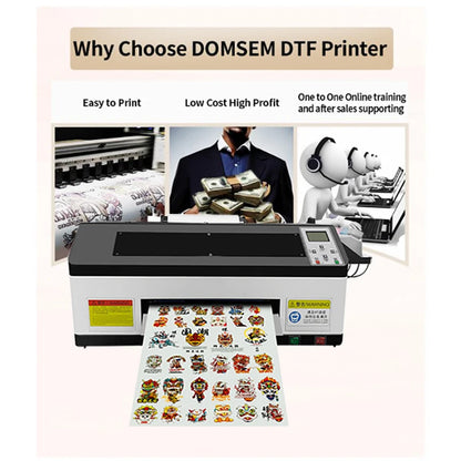 A3 Dtf Digital Printer Xp600 Printhead High Speed A3+ Dtf Pet Film Printer Machine for Small Business Textile Machinery
