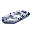 Solar Marine 3 Person 2.3 M Fishing Boat PVC Rowing Boats Air Mat Bottom Inflatable Pontoon Kayak Dinghies with Mount Bracket