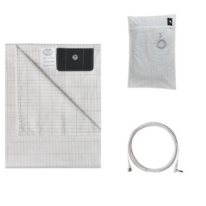 Queen & King Size Silver/Cotton Woven Earthing Grounding Sheets with 15 Ft Cord Flat Design for Better Sleep and US Sockets
