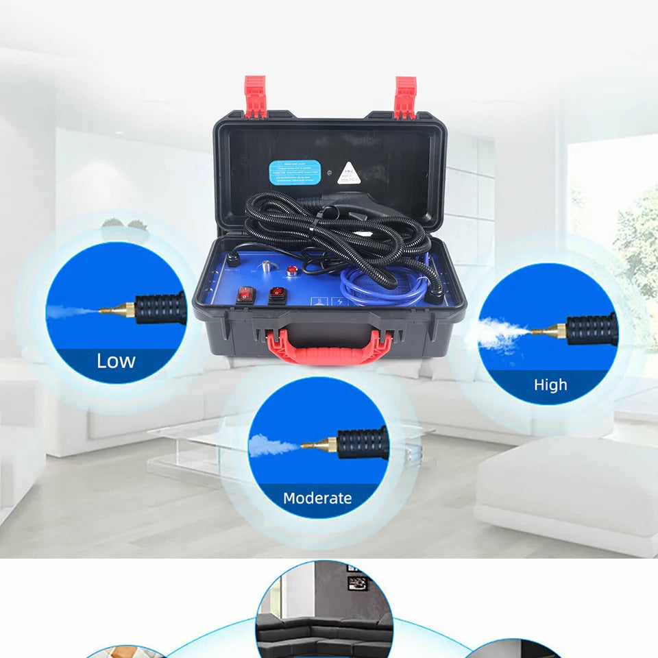 3000W Steaming Cleaner High Temperature Electric Steaming Cleaning Machine 110/220V High Pressure Air Conditioner Range Hood Car