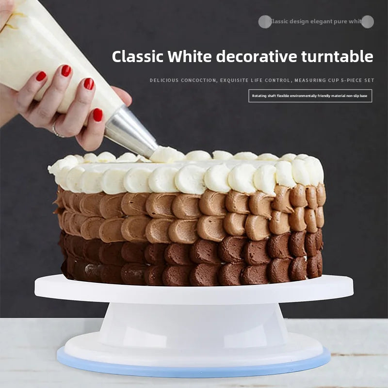 AK 137 Pcs Cake Turntable Decorating Supplies Kit Tools Set with Icing Baking Nozzles Piping Bags Kitchen Gadgets Cake Tools