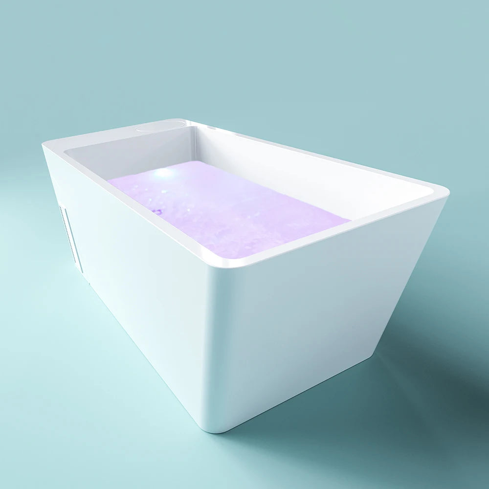 USA Warehouse Spot Acrylic Spa Bathtub Chiller with Built-in Integrated Ice Bath Cold Plunge for Body Healing Therapy