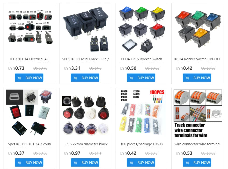 100 pieces/package E0508 E7508 E1008 E1508 E2508 insulated bushing junction box cable end wire connector crimping terminal