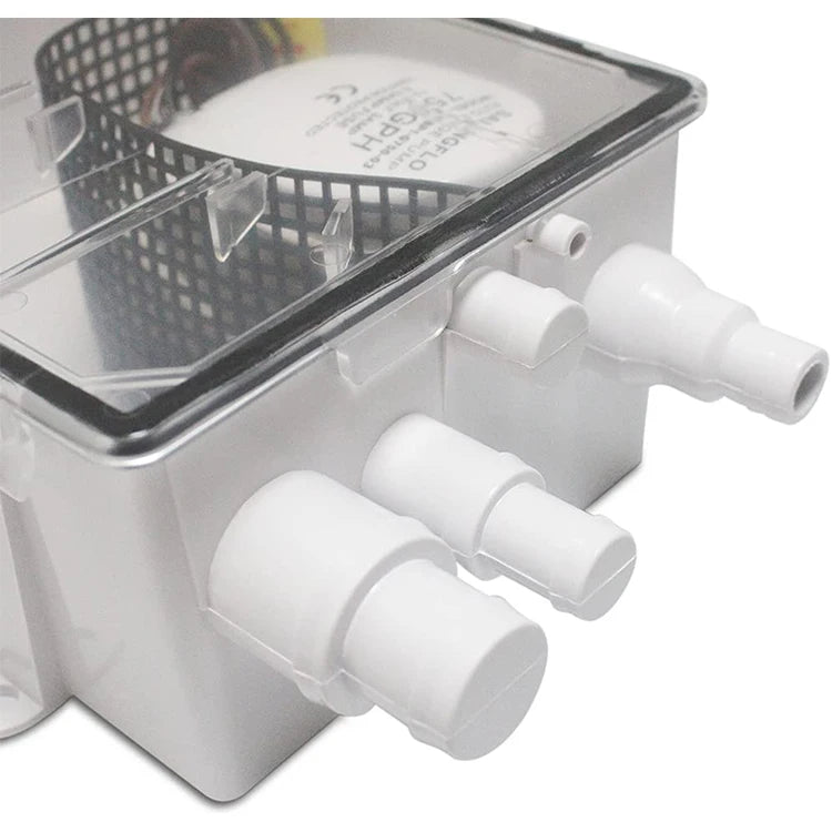 SAILINGFLO 12V/24V DC 750GPH Electric Shower Sump Pump System for Caravan Motorhome