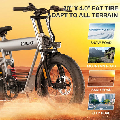 Coswheel T20 Upgraded Version 1500W Ebike Poland Eu Stock Electric Bike Adults for Road Mountain Dirt City Beach Cruiser E Bike