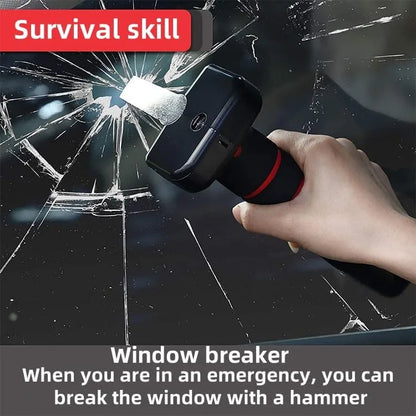 Elderly Car Handle Assist Emergency Tool Kit with Seat Belt Cutter Window Breaker Rechargeable LED Flashlight