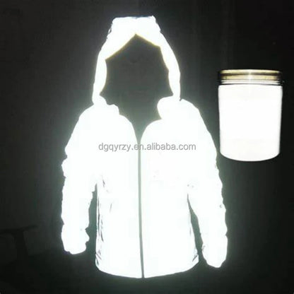 High-Light  Gray Reflective Micro Glass Beads Powder 200-350UM High Glossy Screen Printing Industry 20kg Barrel QY Brand