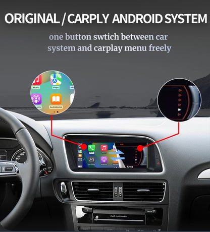 Touch Screen Wireless Radio Stereo Carplay Player Audio GPS Android Car Multimedia for Audi Q5